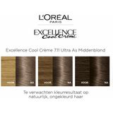 6x L'Oréal Excellence Cool Cream 7.11 - Ultra Ash Blond