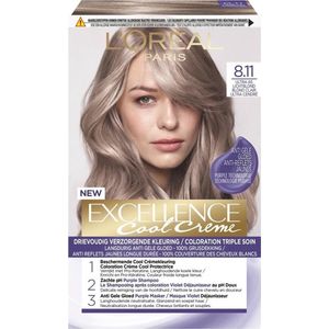 L'Oréal - Excellence Cool Cream - Permanente Haarkleuring - Ultra Ash Lichtblond