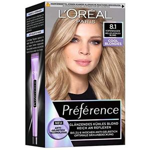 L’Oréal Paris Collectie Préférence Cool Blondes Haarkleur 8.1 Kopenhagen/Licht Koel Blond