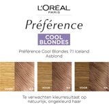 L'Oréal Paris Préférence Cool Blondes As Middenblond 7.1 - Permanente Haarkleuring