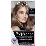 L'Oréal Paris Préférence Cool Blondes As Middenblond 7.1 - Permanente Haarkleuring