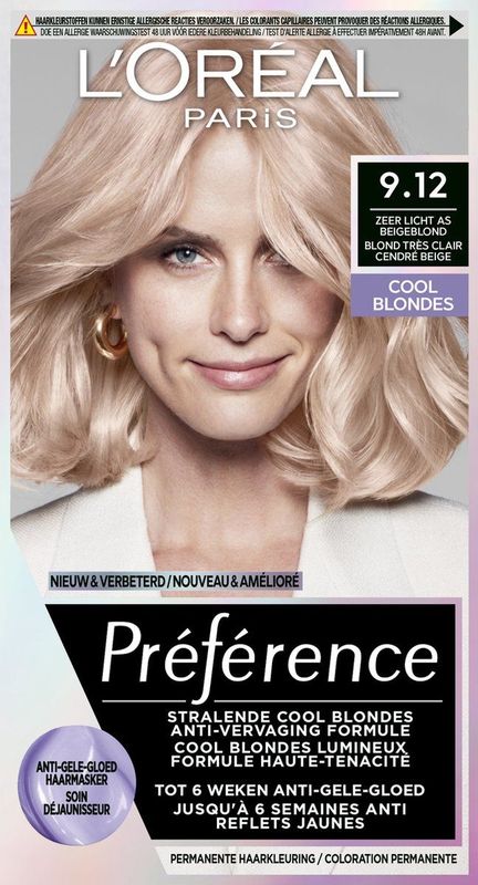 L'Oréal Paris Préférence Cool Blondes Zeer Licht Parelmoer Asblond 9.12 - Permanente Haarkleuring