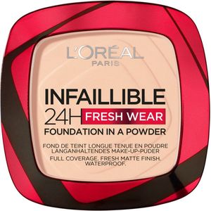L'Oréal - Infaillible 24H Fresh Wear - Foundation Poeder - 180 Rose Sand - 3 x 8 gr - Voordeelverpakking