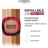 L'Oréal - Infaillible 24H Fresh Wear - Foundation Poeder - 330 Hazelnut
