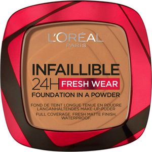 3x L'Oréal Infaillible 24H Fresh Wear Foundation Poeder 330 Hazelnut