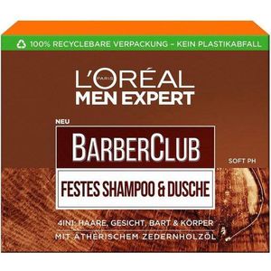 L'Oréal Men Expert Barber Club shampoo-bar voor heren - maat XL - voor het reinigen van lichaam, haar en baard - met cederhoutolie complex - 1 x 80 g