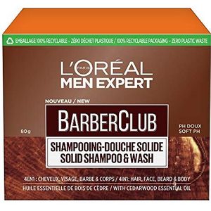 L'Oréal Men Expert BarberClub 4-in-1 Doucheshampoo voor heren, met etherische cederhoutolie, 80 g