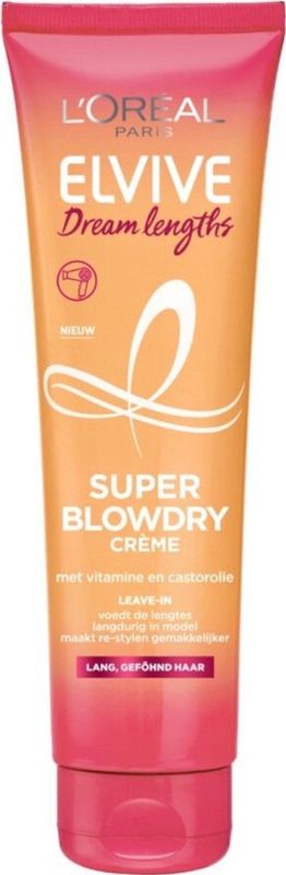 L’Oréal Paris Elvive Dream Lengths Blowdry Cream - Lang, Beschadigd Haar - 150ml