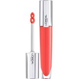 L'Oréal Paris Glänzender Lipgloss für maximales Volumen, Pflegende Wirkung, Mit Hyaluronsäure und Kollagen-AS-Fragmenten, Glow Paradise Brilliant Signature Plump-in-Gloss, Nr. 410 I Inflate