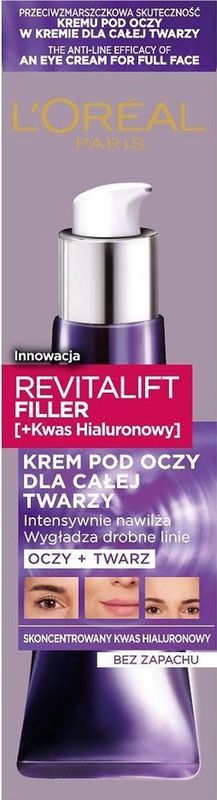 Revitalift Filler [+Hyaluronzuur] oogcrème voor het hele gezicht 30ml