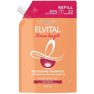 Loreal Paris Dream Length Elvital Restoring Shampoo Refill 500 ml
