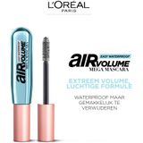 L'Oréal Paris Air Volume Mega Easy Waterproof Mascara, voor intensief mega volume, houdt tot 48 uur, gemakkelijk warm water te verwijderen