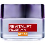 L’Oréal Paris Revitalift Filler Anti-Aging Dagcrème met Hyaluronzuur en SPF 50 - 50ml