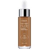 L'Oréal Paris True Match Nude Volumegevend Getint Serum Foundation met hyaluronzuur - 7-8 Tan Deep - 30ml - Vegan