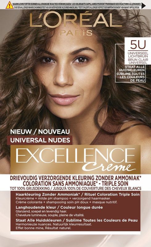 L'Oréal Paris Excellence Universal Nudes 5U - Universeel Lichtbruin - Permanente haarverf