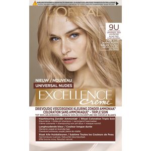 L'Oréal Paris Excellence Universal Nudes 9U - Universeel Zeer Lichtblond - Permanente haarverf