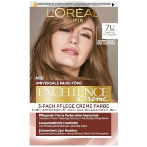 L'Oréal Paris - Excellence Cream - Permanente Haarkleuring - Crème - nr. 7U - Middenblond