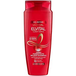 L'Oréal Paris Elvital Kleurbeschermende shampoo voor gekleurd, getint of highlights haar, met pioenrozenextract en UVA-/UVB-filter, Color Gloss verzorgende shampoo, 1 x 700 ml