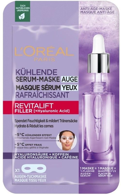 L'Oréal Paris - Revitalift Filler - Oogserum Masker - Geen Kleur - Met Hyaluronzuur en Cafeïne
