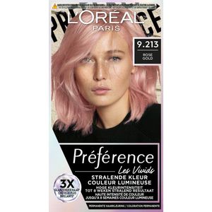L'Oreal Paris Préférence Vivids 9.213 - Rose Gold Melrose - Permanente Haarkleuring