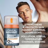 L'Oréal Paris Men Expert Sensitive Skin Moisturiser 24Hour Daily Mens Moisturiser 50ml