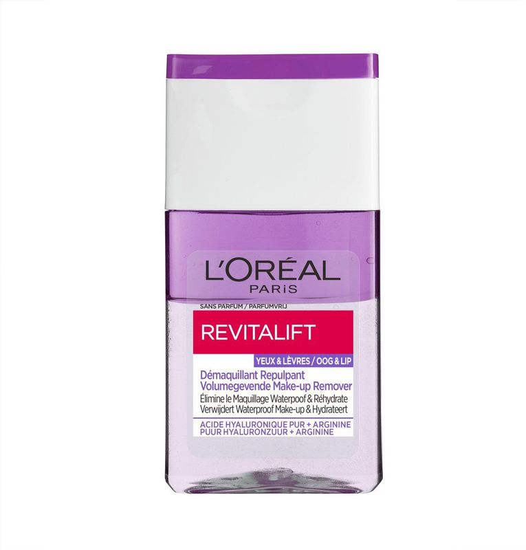 L'Oréal Paris Revitalift Volumegevende Make-up Remover Oog & Lip met Hyaluronzuur en Arginine - 125ml