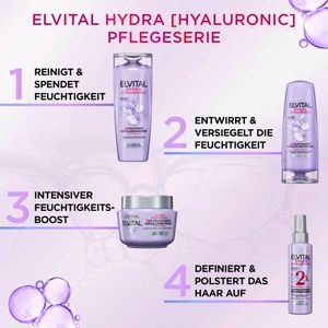 L'Oréal Paris - Elvital Hydra Hyaluronic - Haarserum - 150 ml - Hydraterende Spray voor Glanzend Haar