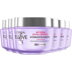 L’Oréal Paris Elvive Hydra Hyaluronic Haarmasker - Hydraterend Met Hyaluronzuur - 6 x 300 ml