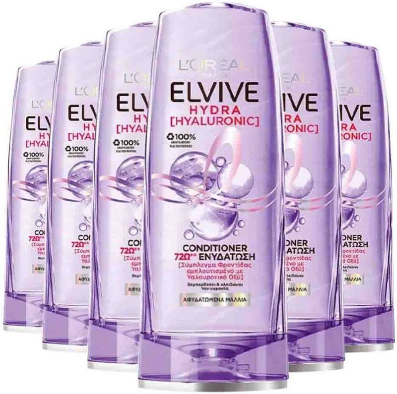 L'Oréal - Elvive Hydra Hyaluronic - Conditioner - 6 x 300 ml - Voordeelverpakking