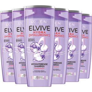 L’Oréal Paris Elvive Hydra Hyaluronic Shampoo Voordeelverpakking - Hydraterend Met Hyaluronzuur - 6 x 250ml