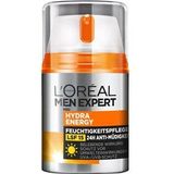 L'Oréal Men Expert Gezichtsverzorging met SPF 15, vochtinbrengende crème met zonwering, met guarana en vitamine C, Hydra Energy vochtverzorging, 24 uur anti-vermoeidheid, 1 x 50 ml