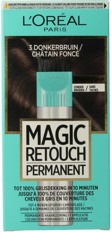 L’Oréal Paris Magic Retouch Permanent 3 - Donkerbruin - Permanente haarkleuring