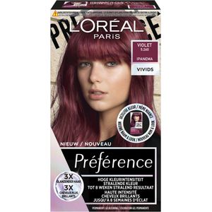 6x L'Oréal Preference Vivids Permanente Haarkleuring 5.260 Violet