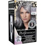 6x L'Oréal Preference Vivids Permanente Haarkleuring 9.112 Smokey Grey