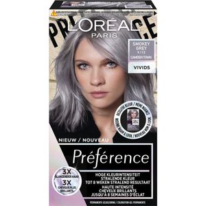 6x L'Oréal Preference Vivids Permanente Haarkleuring 9.112 Smokey Grey