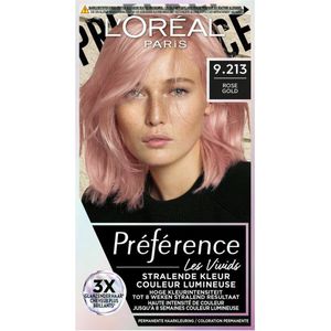 6x L'Oréal Preference Vivids Permanente Haarkleuring 9.213 Rose Gold