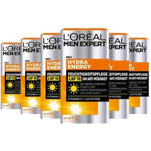 6x L'Oréal Men Expert Gezichtsserum Hydra Energy 24h 50 ml