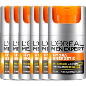 L'Oréal Paris Men Expert hydraterende dagcrème SPF 15 - 6x50ml - Voordeelverpakking