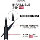 L'Oréal Paris - Infaillible Grip 24H Precision Felt Eyeliner - Bruin - 1 st