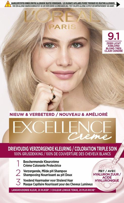 L’Oréal Paris - Excellence Crème - Haarkleuring - 100% Grijsdekking