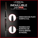 L'Oréal Paris Infaillible Brow 24H Filling Triangular Pencil wenkbrauwpotlood - 7.0 blonde