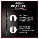 L'Oréal Paris - Infaillible 24H Brow Filling Triangular Pencil - Wenkbrauwpotlood - 6.0 Dark Blonde - Opdraaibaar