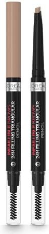 L'Oréal Paris - Infaillible 24H Brow Filling Triangular Pencil - Wenkbrauwpotlood - 6.0 Dark Blonde - Opdraaibaar
