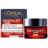 L'Oréal Paris Anti-Aging-Tagescreme LSF 25 mit Dreifachpower für Frauen: mildert Falten & strafft die Haut, mit Pro-Retinol, Hyaluronsäure und Vitamin C, RevitaLift Laser, 1x 50ml