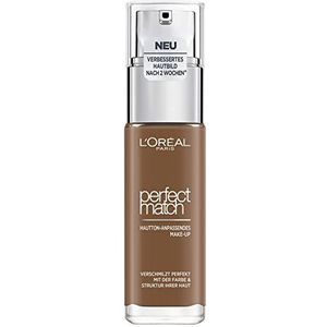 L'Oréal Paris Make-up Vloeibare foundation met hyaluron en aloë vera, Perfect Match make-up, nr. 10.5 koffie, 30 ml