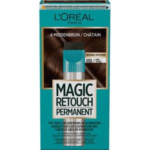 Haarkleuring - Middenbruin - Permanente Haarkleuring - 100% Grijsdekking