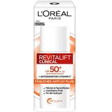 L'Oréal Paris Revitalift Clinical, gezichtsverzorging met SPF 50+ en antioxiderende vitamine C, anti-uv-vloeistof voor alle huidtypes, tegen de eerste tekenen van huidveroudering, 1 x 50 ml druppels