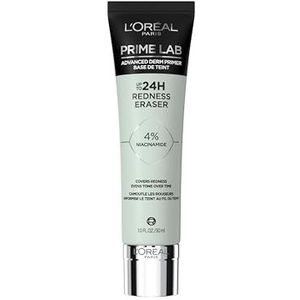 L'Oréal Paris - Langdurige egaliserende verzorgende primer - 24H make-up fixatie - 4% niacinamide formule - lichte huid - Prime Lab Redness Eraser - 30 ml
