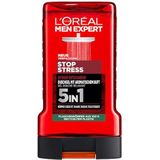 L'Oréal Men Expert Duschgel und Shampoo für Männer, Duschbad zur Reinigung von Körper, Haar und Gesicht, Herren Körperpflege für langanhaltende Frische mit aromatischem Duft, Stop Stress, 1 x 250 ml