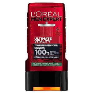 L'Oréal Men Expert Douchegel en shampoo voor mannen, douchebad voor het reinigen van lichaam, haar en gezicht, lichaamsverzorging voor mannen voor langdurige frisheid met aromatische geur,